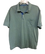 IZOD Saltwater Relaxed Classics Stripe Men&#39;s Short Sleeve Polo Size L - £8.99 GBP