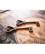 Heart Key Charms Key Pendants Copper Keys Copper Key Charms Wholesale 25... - £4.52 GBP