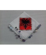 new Albania eagle white handkerchief-dancing handkerchief-37.5 x 36 cm-a... - $13.86