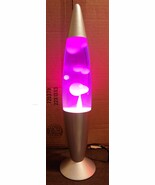 Jambo 16&quot; Tall Beautiful Liquid Motion Lamp Purple Liquid Pink Wax Like-NEW - $19.99