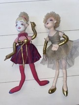 2 Cirque De Soleil Poseable Rose Bon Bon &amp; Little Dancer Performance Dolls - £27.39 GBP