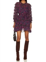 Cleobella rosalia mini dress in Bordeaux Floral - size L - £108.92 GBP