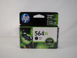 Genuine HP 564XL Black Noir Ink Cartridge Brand New In Box Exp AUG 2021 - $18.69