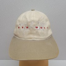 Vintage 1994 Red Wolf Beer Beige Snapback Baseball Hat Cap 90s Anheuser ... - £30.42 GBP