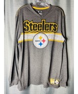 Pittsburgh Steelers gray Long Sleeve T-Shirt Size Lg  NFL Team Apparel M... - £7.67 GBP