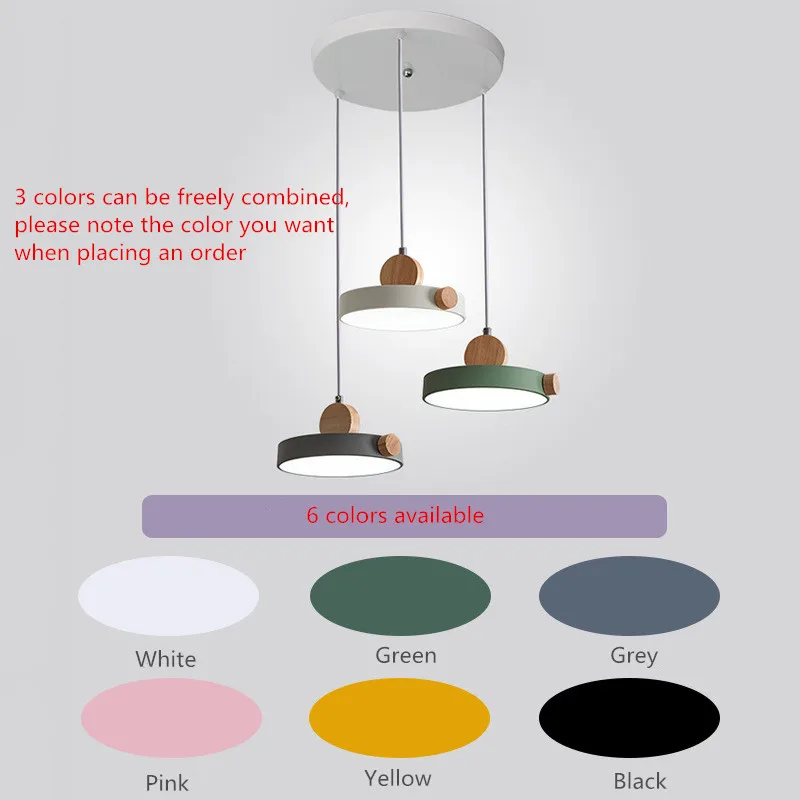 Home Decor Designer  Simple  Round Pendant Lights Led  Aluminum Fixture Kitchen  - £198.88 GBP