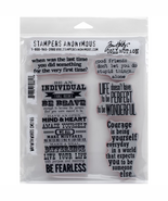 Tim Holtz Cling Stamps 7&quot;X8.5&quot;-Way with Words - €31,73 EUR