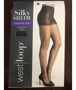 West Loop SHEER Control Top, Smooth, Silky Leg, Sheer Toe -JET BLACK, Si... - $8.69 CAD