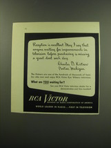 1949 RCA Victor Television Ad - Reception is excellent - £14.44 GBP