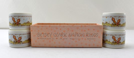 Betsey Clark Set of 4 Napkin Rings - Girls on Teeter Totter Design by Ha... - £9.61 GBP