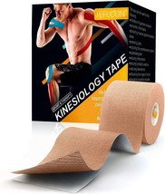 Kinesiology Tape Roll: 2 Inches x 16.4 Feet, Beige Elastic Muscle Tape - £5.04 GBP