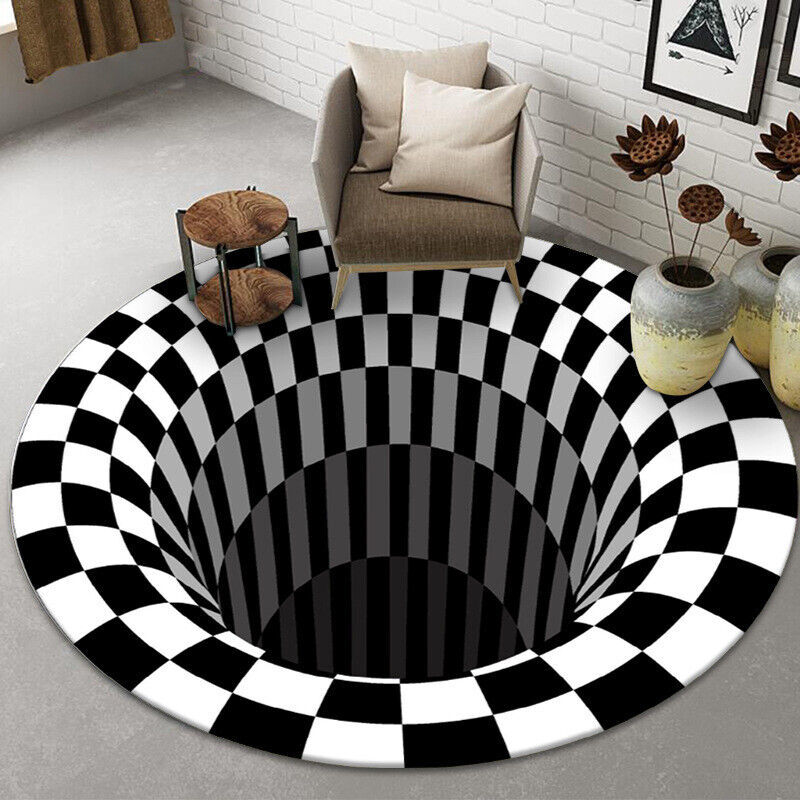 Primary image for 3D Printed Large Anti-slip Vortex Illusion Living Room Rug Carpet Floor Door Mat