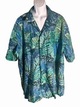 HILO HATTIE Men&#39;s Short Sleeve Floral Hawaiian Shirt 4XL - $14.50