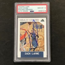 2015-16 NBA Hoops #250 Zach LaVine Signed Card AUTO 10 PSA Slabbed Timberwolves - £160.28 GBP