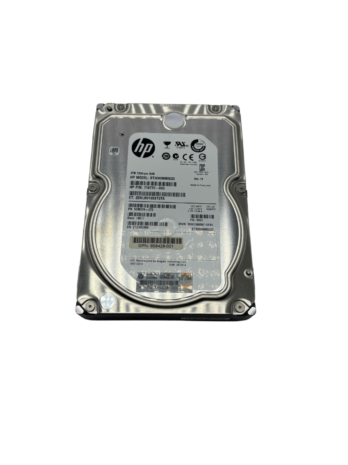 HP 719770-003 3TB 6G 7.2K SAS 3.5&quot; Hard Drive w60 - $49.45