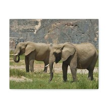 African Elephant Couple African Elephant Troop Print Animal Wall Art Wildlife C - £56.81 GBP+