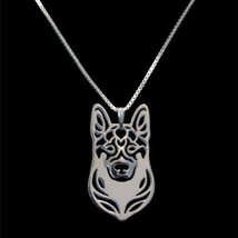 New Women’s Silver Tone German Shepard Fashion Necklace - £7.89 GBP