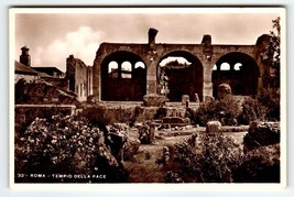 The Rome Temple Ruins Roma Tempio Della Pace RPPC Real Photo Postcard Fo... - $48.93