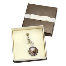 Clumber Spaniel. Keyring, keychain with box for dog lovers. Photo jewellery. Men - £15.62 GBP