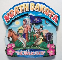 North Dakota the Sioux State Artwood Montage Fridge Magnet - $7.49