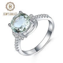 2.73Ct Natural Green Amethyst Gemstone Ring Wedding Brand 925 Sterling Silver Fi - £40.93 GBP