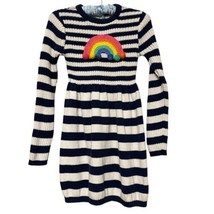 Cynthia Rowley Girls Size 7/8 Navy White Striped Rainbow Sweater Dress - $12.75