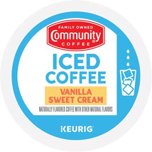 COMMUNITY COFFEE ICED COFFEE VANILLA SWEET CREAM COFFEE PODS 10CT - $16.49
