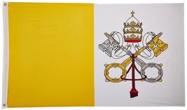2x3 Vatican City Flag 2&#39;x3&#39; Nylon Polyester Pope House Banner Brass Grommets - £3.48 GBP