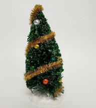 Lemax Christmas Village Decorated Yule Tree bottle brush 6&quot; - £7.06 GBP