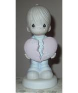 Precious Moments &quot;This Too Shall Pass&quot; #114014 Boy with broken Heart 1987 - $16.04 CAD
