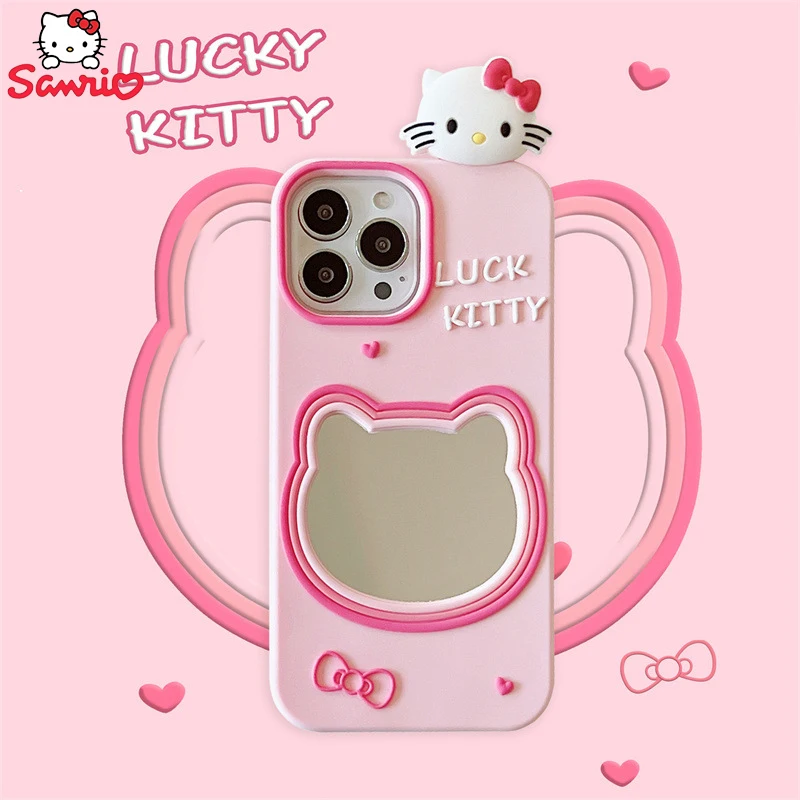 Hello Kitty Mirror Iphone14Promax Good Looks Phone Case Iphone13 Silica Gel All - £11.80 GBP