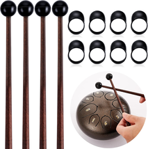 4 Pcs Steel Tongue Drum Mallets 8 Inch Glockenspiel Sticks Drum Stick Mallet and - £15.38 GBP