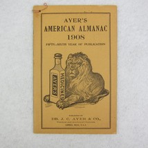 Ayer&#39;s American Almanac Quack Medicine Medical Advertising Antique 1908 ... - £19.65 GBP
