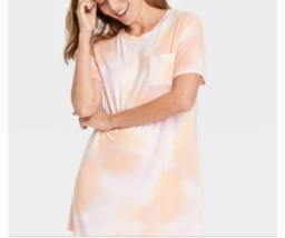 Stars Above Crew Necktie Dye Sleep Shirt Ultra Soft / Smooth (Size Xs ) Pink~New - £14.44 GBP