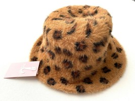 Juicy Couture Brown Leopard Faux Fur Bucket Hat - £71.19 GBP