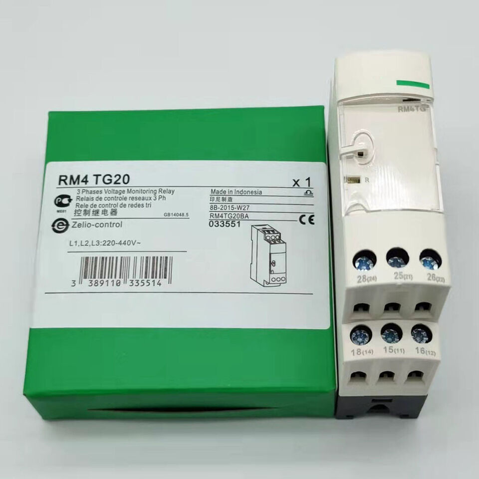 RM4TG20 3 Phase Voltage Monitoring Relay RM4 TG20 220-440VAC For Telemec... - $37.22
