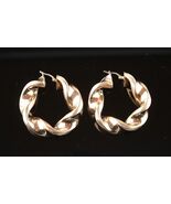 *14K Hollow Yellow Gold Round Twisted Hoop Earrings  1-5/8" - $1,299.99
