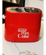 Nostalgia HDT600COKE Coca-Cola Pop-Up 2 Hot Dog and Bun Toaster Super Bo... - $28.04