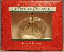 Hallmark - Love is Forever - Acrylic - Miniature - Classic Keepsake Ornament - £8.85 GBP