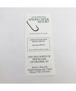 Spider Creek Resort on the White River Brochure Eureka Springs Arkansas ... - $108.23 MXN