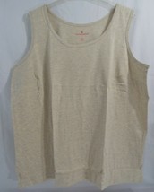 Womens Knit Scoop Neck Tank Top in Heathered Oatmeal in 18/20 - L - £10.06 GBP
