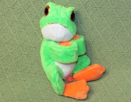 Wild Republic Frog Wrist Hugger Slap Bracelet Plush Green 9" Stuffed Animal Toy - $10.80