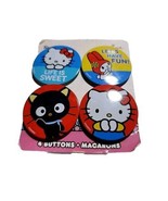 Collectable Hallmark 4 Buttons Macarons Hello Kitty on original card - £7.58 GBP