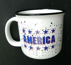 America USA Flag China Coffee Tea Cup 4 x 3.5 inches Navy Air Force Marines - $12.94