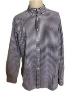 Ralph Lauren Polo Men&#39;s Button Down Gingham Shirt Blue XL - $440.65 MXN