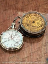 Set of Boy Scout Compass &amp; Waltham Pocket Watch | Scout Oath | Calender ... - £24.32 GBP