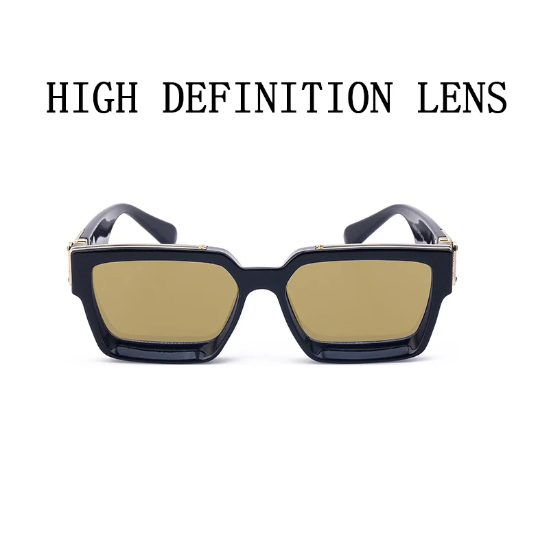 Square Oversized Millionaire Fashion Glasses Luxury Sunglasses For Men Vintage W - £8.69 GBP