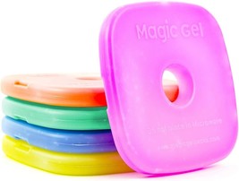 Magic Gel 5 Ice Packs Lunch Bags Boxes Long Lasting Reusable Small Thin ... - £11.17 GBP