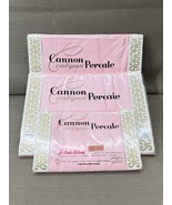 Vintage NOS Cannon Percale Twin Sheet Set Pink Pima Cotton Blend 4 Pc NIP - $63.66 CAD