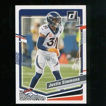 2023 Panini Donruss Football Justin Simmons Base #91 Denver Broncos - £1.54 GBP